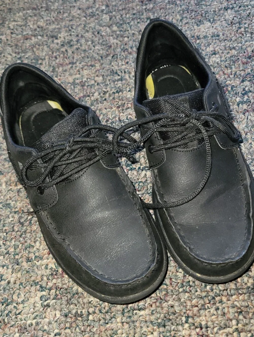 🛑Sperry Men's Black Boat Shoes with Lace-Up Detail